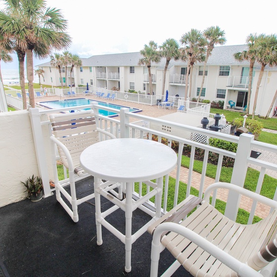 Ocean view from the furnished balcony