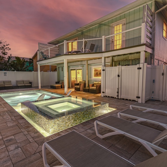 Nighttime Pool area