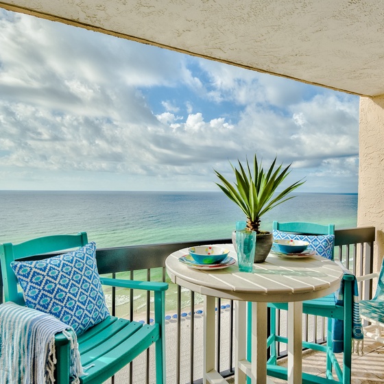 Sip your morning coffee on your private balcony while watching waves roll onto pristine shores below.