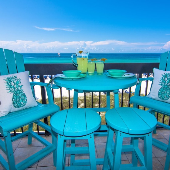 Sip your morning coffee while watching waves dance.