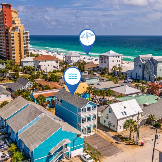 Aerial View of Oasis Beach House