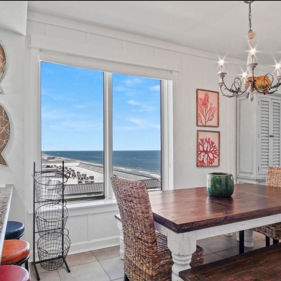 Wake up to stunning ocean views from your beach house dining area, where every meal comes with endless blue horizons.