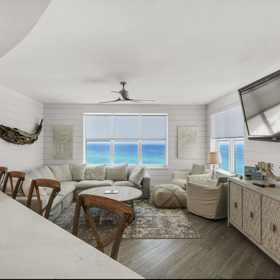 Sink into plush seating while ocean breezes flow through your windows. Your coastal retreat features stunning sea views and cozy furnishings for ultimate relaxation.