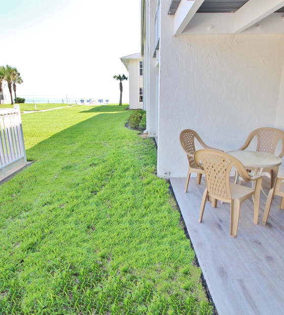 Furnished Patio Steps Away from the Beach
