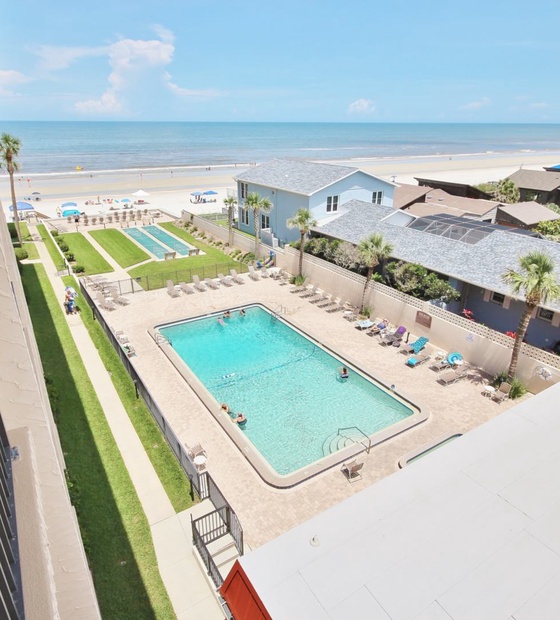 Incredible view of beach and pool
