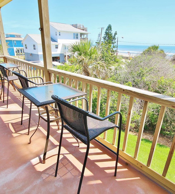 Furnished Balcony with Beach View