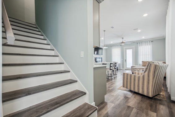 stairs leading to 2nd and 3rd levels