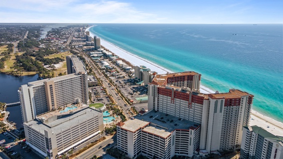Aerial Emerald Coast Beach Views