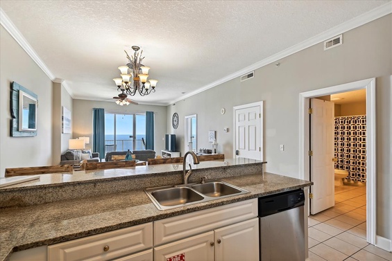 Modern Kitchen with Gulf Views