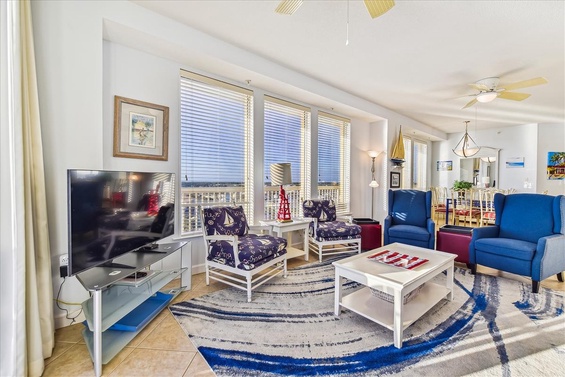 Gulf View from all angles of the living area