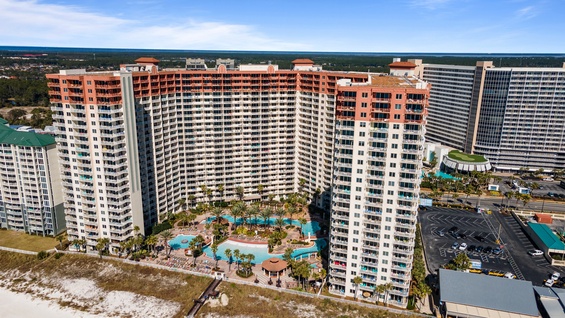 Aerial Beachfront Property View