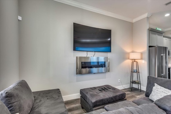 Main Level-Living Area with electric fireplace