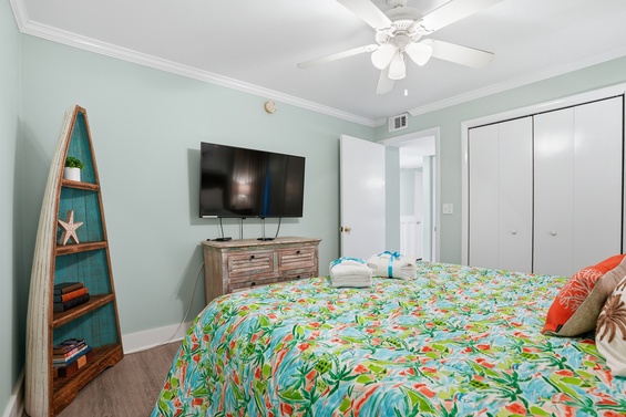 Relaxing Bedroom with Smart TV