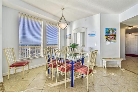 Dining area with views for miles