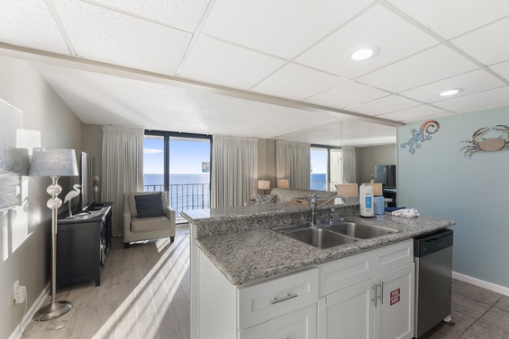 Modern Kitchen with Granite Countertops