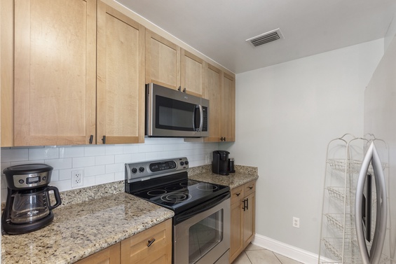 Fully Appointed Kitchen with Stainless Steel Appliances