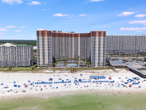 Aerial Beachfront Property View