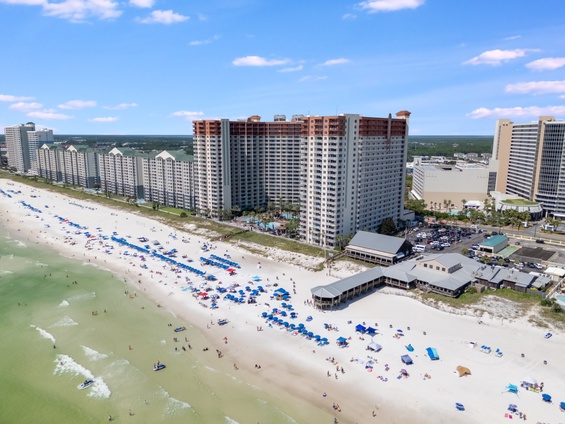 Aerial Beachfront Property View
