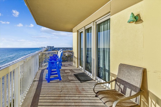 private, large, furnished balcony