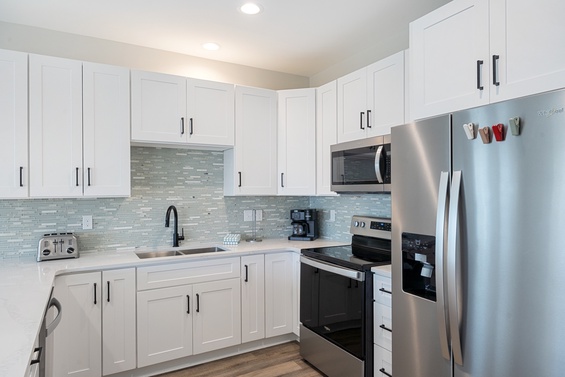 All new stainless steel appliances