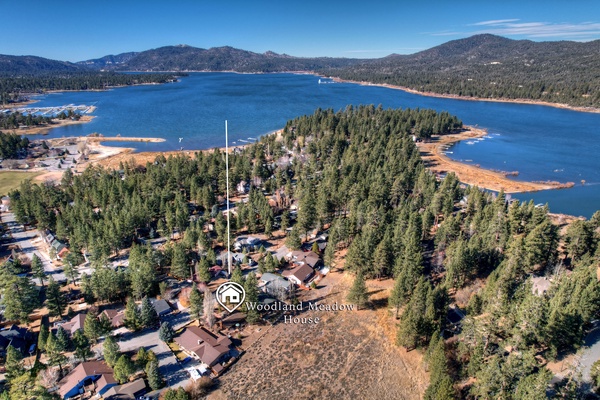 Aerial View Woodland Meadow House