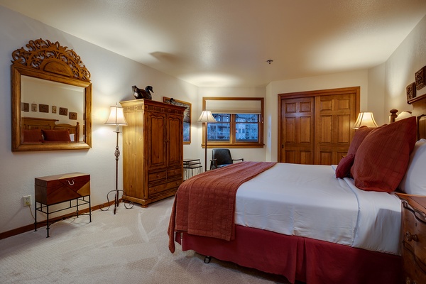 Settle into comfort with elegant wood furnishings, warm lighting, and classic mountain charm waiting to welcome you at the end of each day.