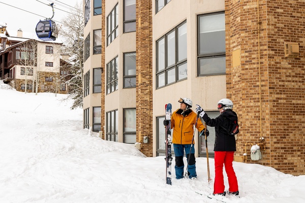 Modern mountain retreat with ski-in access, where fresh powder meets your doorstep and the gondola whisks you to alpine adventures.