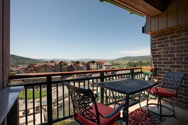 Sip your morning coffee at this mountain-view balcony, where rolling hills frame the quiet neighborhood below and invite peaceful starts to your day.