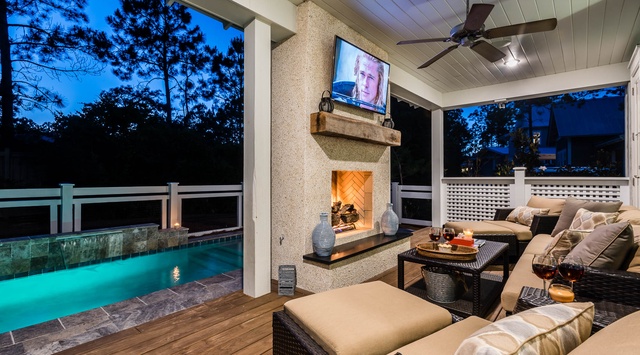 Outdoor Living Area and Private Pool