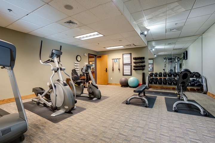 The on-site fitness center offers cardio machines, free weights, and yoga equipment to keep you active during your stay.