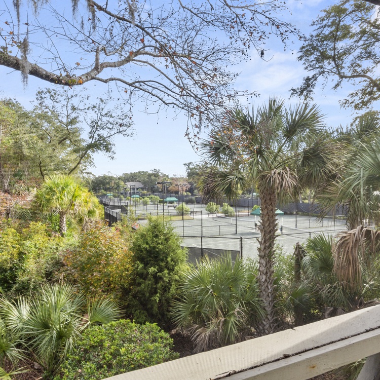 Tennis Views From Screened Porch