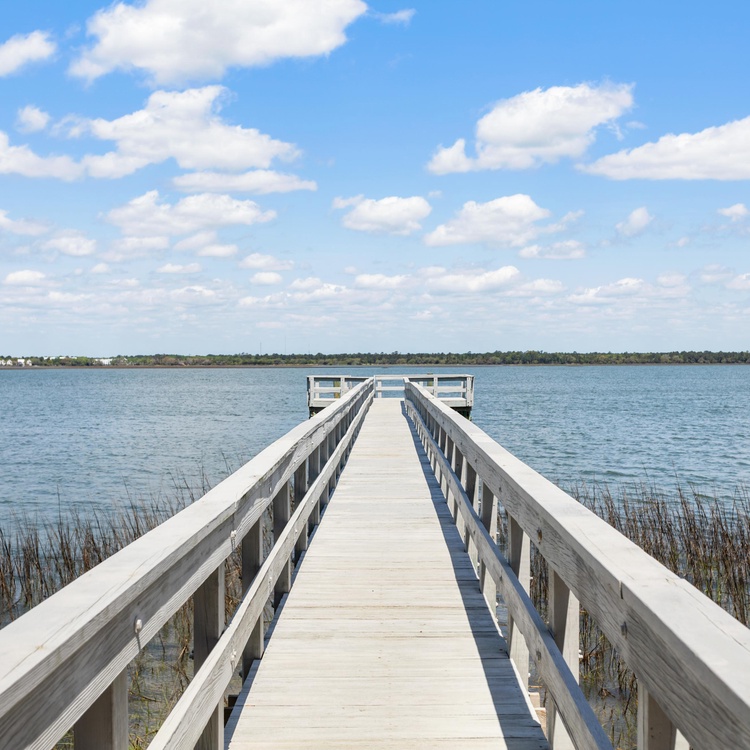 Private deep water dock on Kiawah River