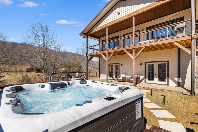 Relax In the Bubbling Hot Tub