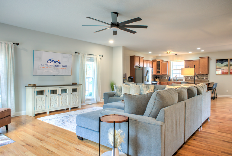 Modern Decor with Open Floorplan and Smart TV