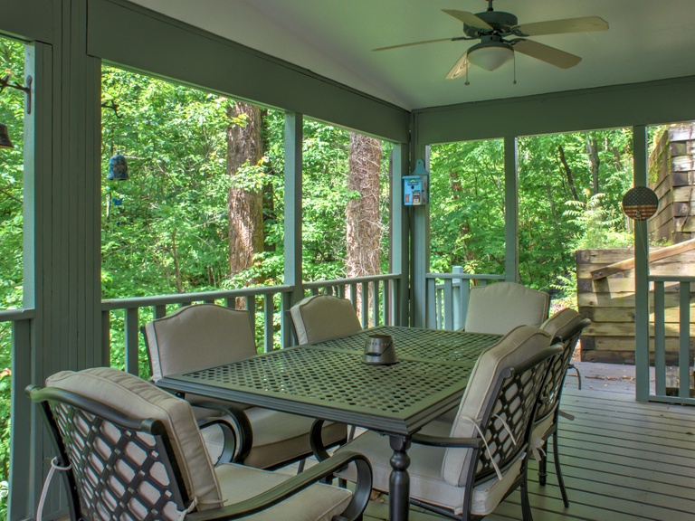 Covered Deck with Dining Area