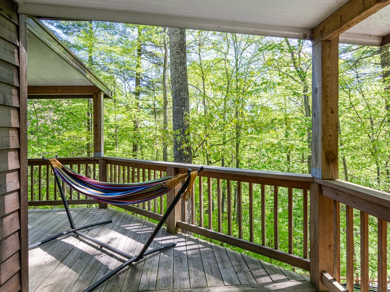 Enjoy Peaceful Wooded Surroundings from the Hammock