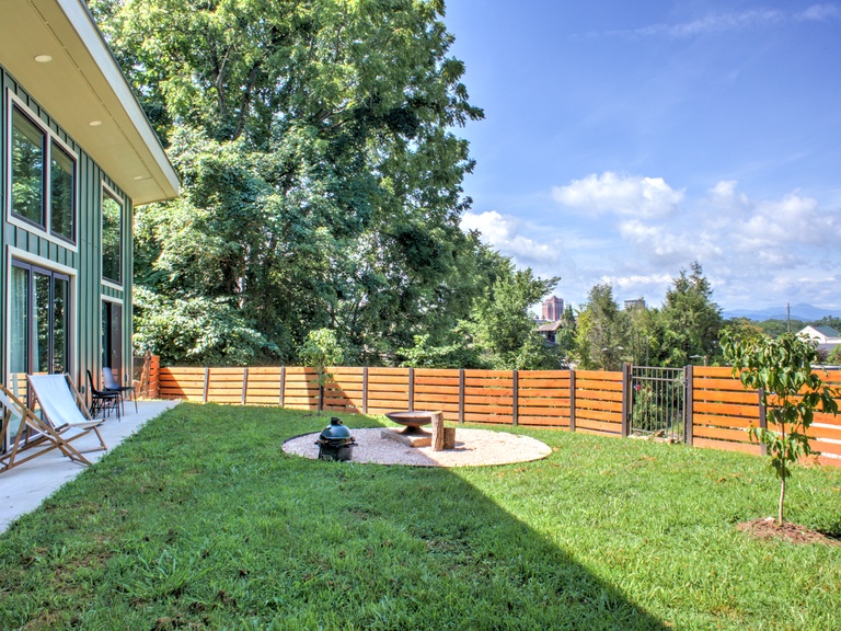 Fenced-in Yard with Fire Pit