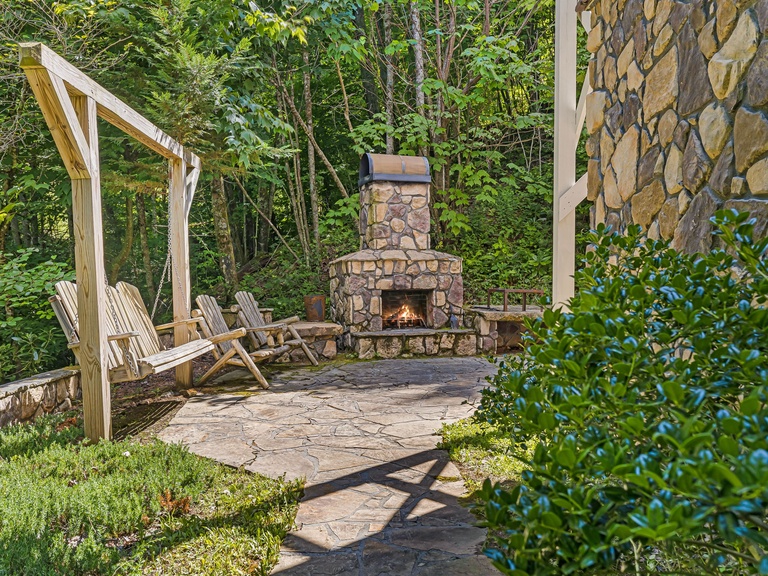 Relax By the Outdoor Fireplace