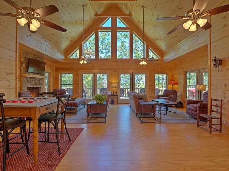 Living Area w/Vaulted Ceiling