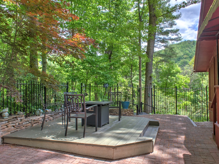 Back Deck with Outdoor Seating and Mountain Views