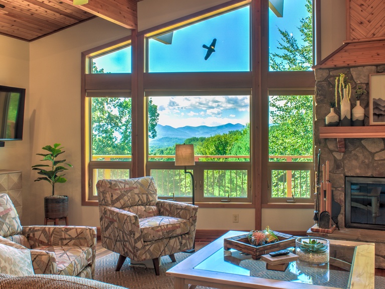 Take in the Mountain Views from the Main Level Living Area