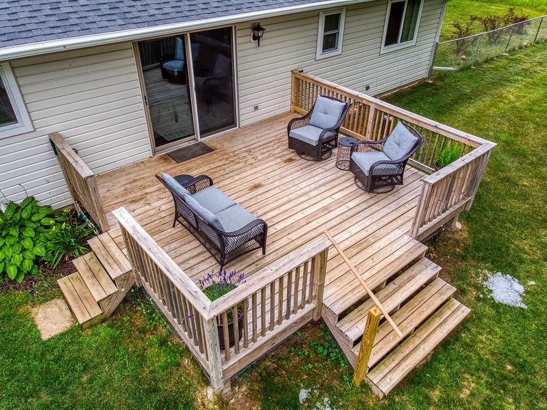 Relax in the private backyard