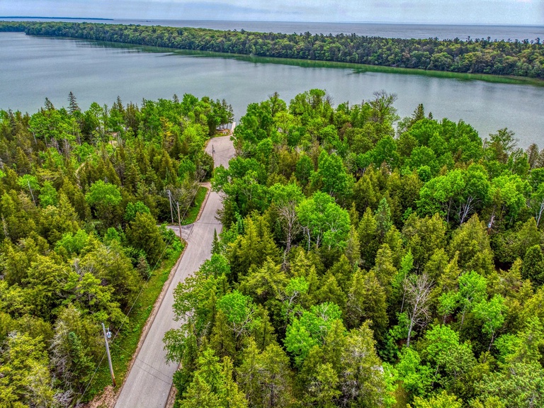 Less that 100 yards to the Town of Liberty Grove public boat landing & dock for Europe Lake