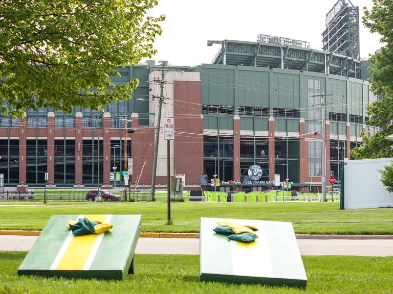 Lambeau Field is just steps away - right across the street