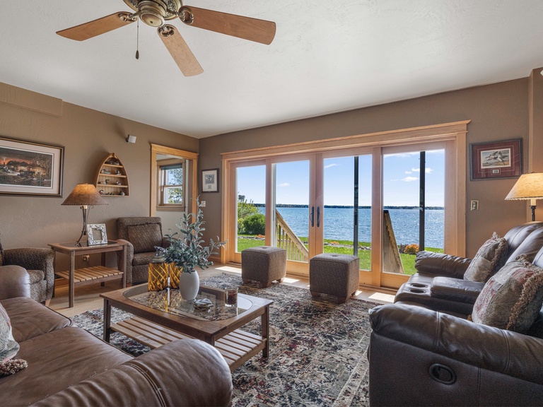 Lake Michigan waterfront views from over 5000 square feet of living space and outdoor space