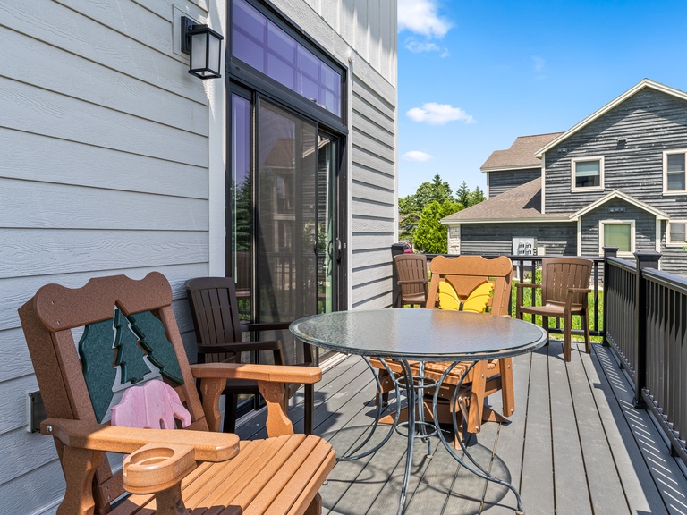Unique furniture on the deck
