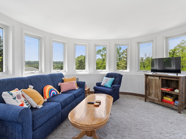 Living Room with Panoramic Views -Couch has sofa Sleeper(Fourth Floor)