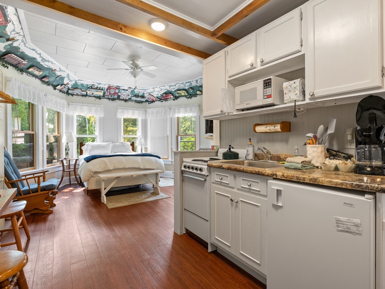 Full kitchen offers the necessities for guests to enjoy