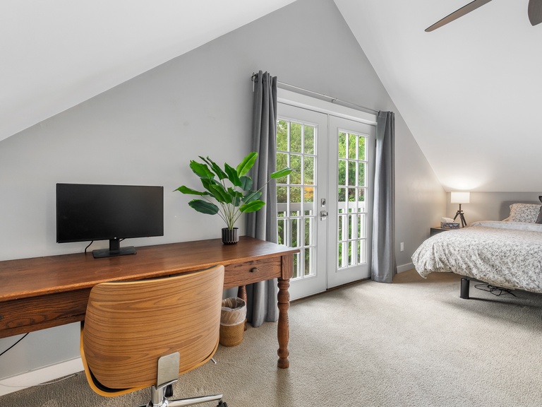 Bedroom 2 has desk/workspace