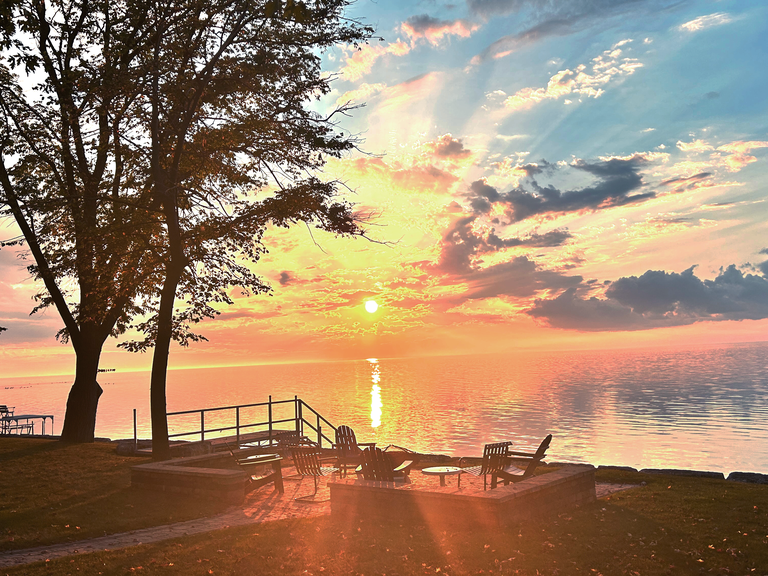 Gorgeous sunset views on the bay